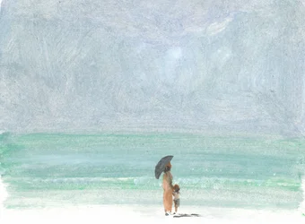 Matka i Dziecko (akryl na papierze)